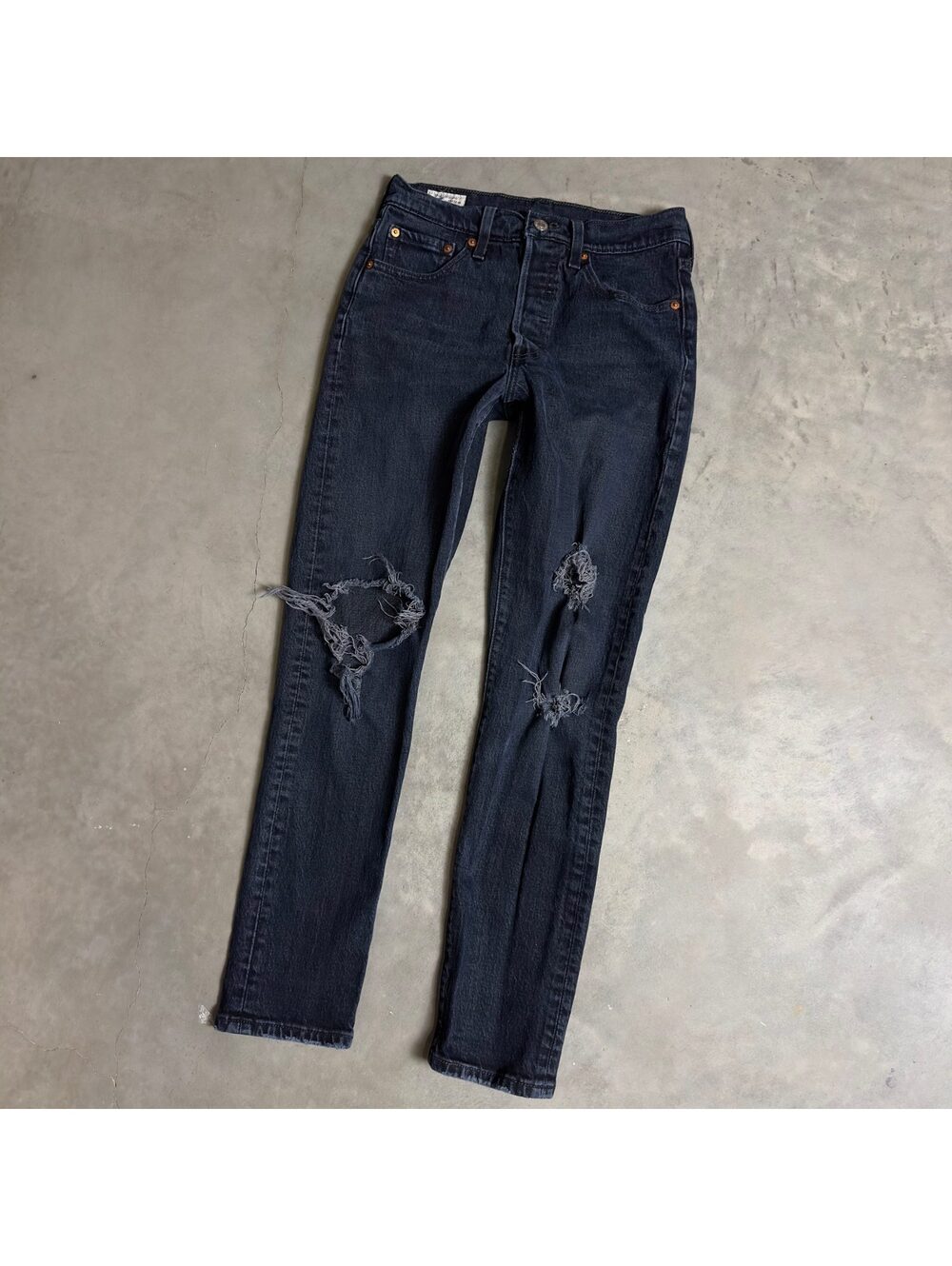 Levi's Premium 501 Jeans Womens 25x28 Distressed